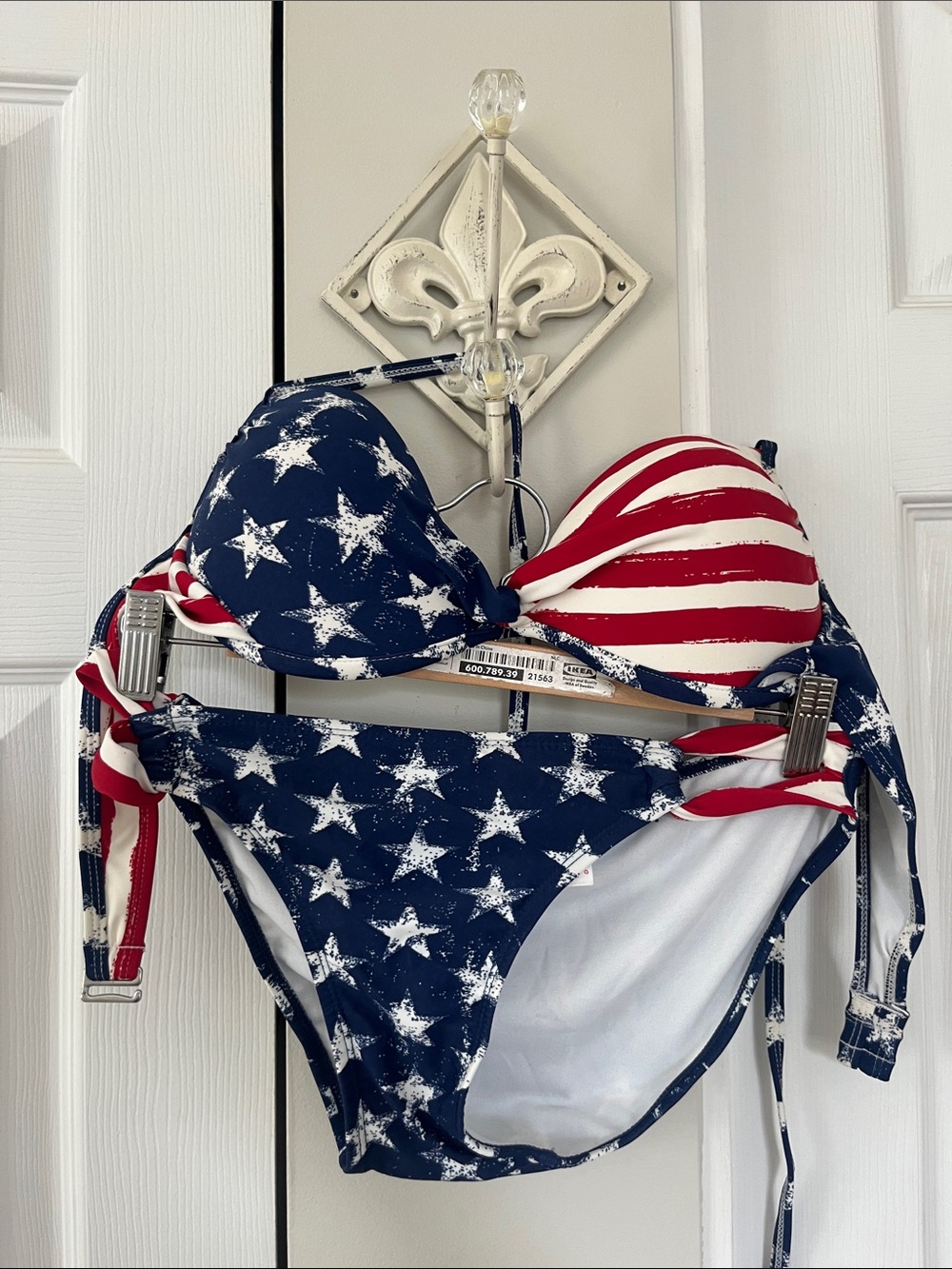 Xhilaration Patriotic Stars & Stripes Bikini - Red, White, Blue